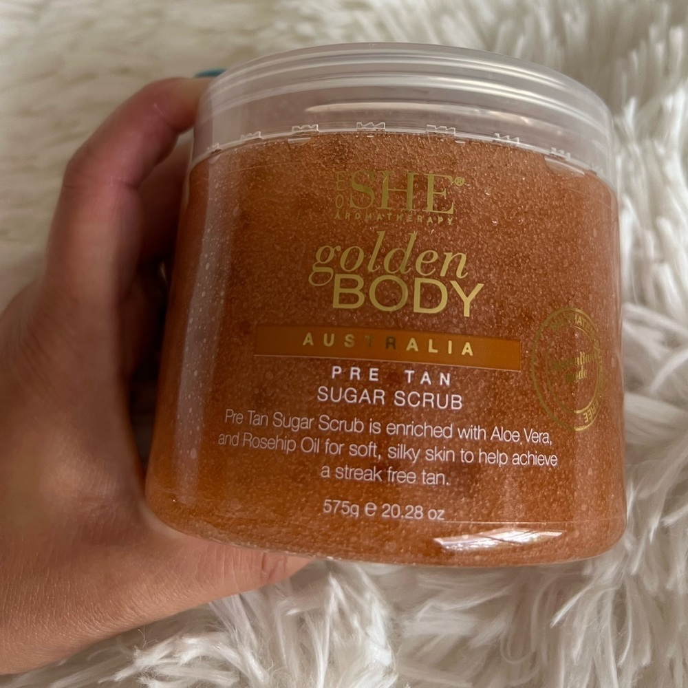 𝅺NEW! OM SHE Aromatherapy Australia Golden Body Pre Tan Sugar Scrub